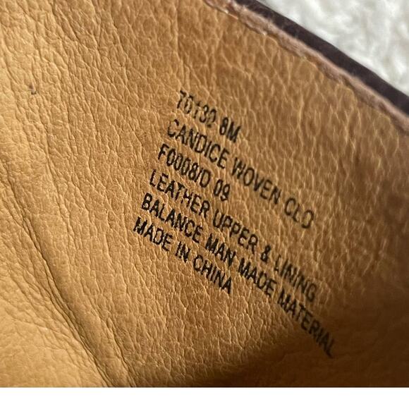 Frye Womens Size 8 M Candice Woven Clogs Brown 70130 S F0008/D 09 Leather Buckle - Picture 2 of 13